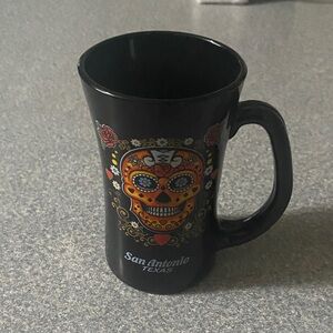 San Antonio Black Sugar Skull Mug